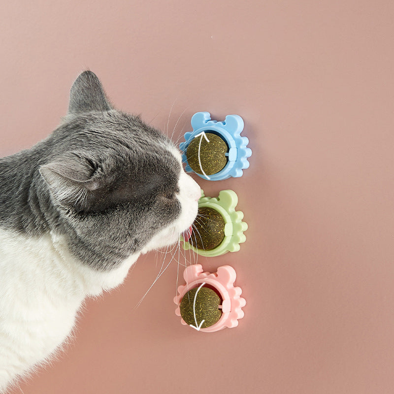 Interaktives Katzenspielzeug - Krabbenförmige Katzenminzenball